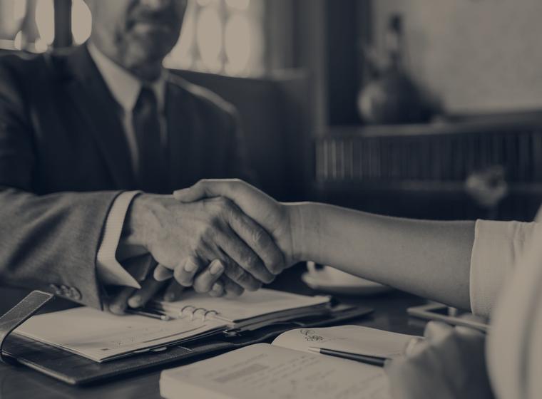 Attorney meeting a client